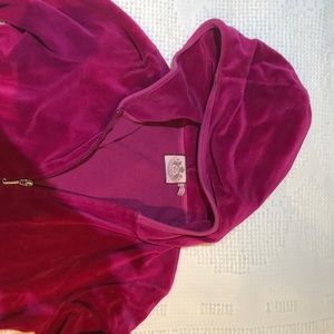 Juicy couture hoodie jacket velour pink magenta